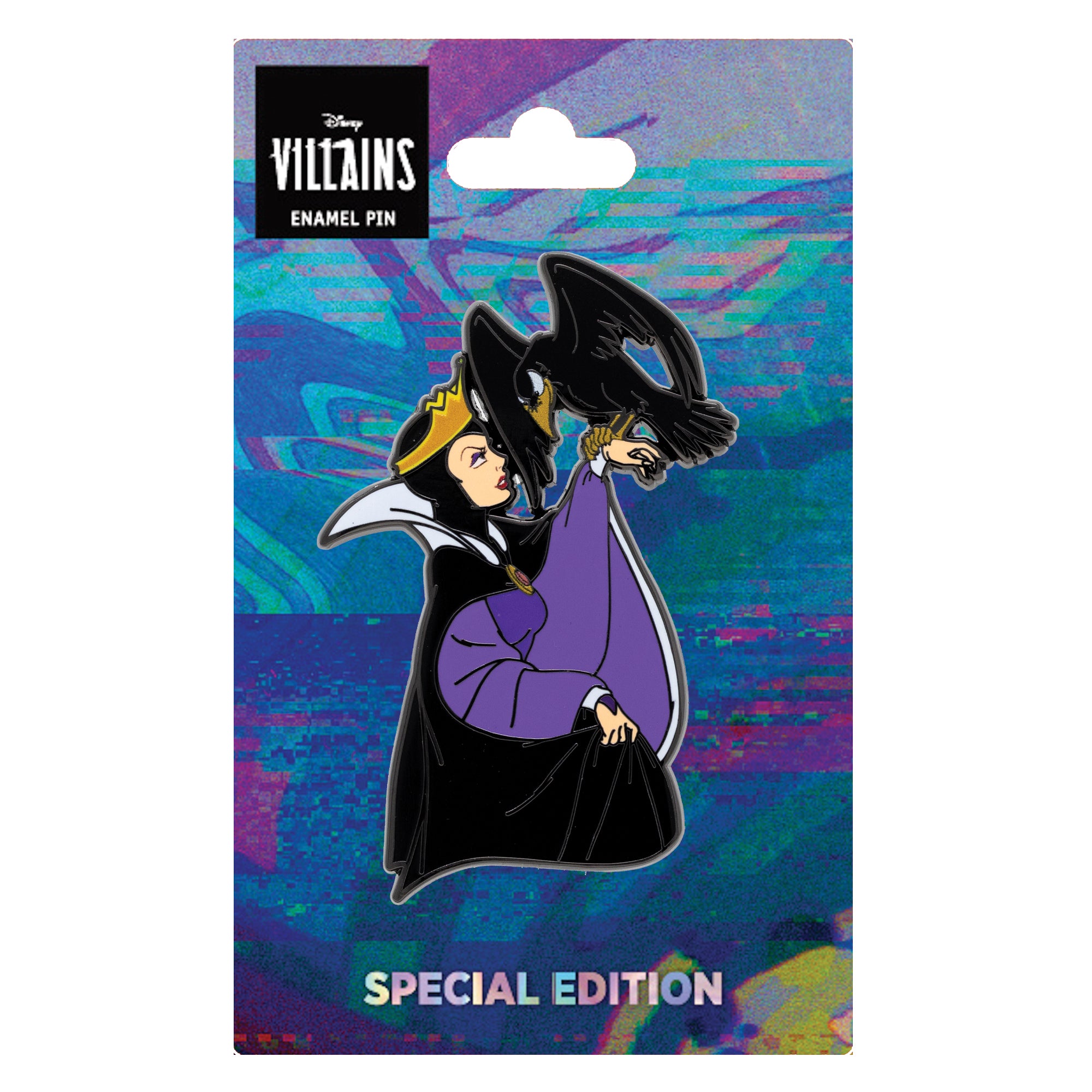 Disney Villains Snow White and the Seven Dwarfs Evil Queen with Raven Collectible Trading Pin