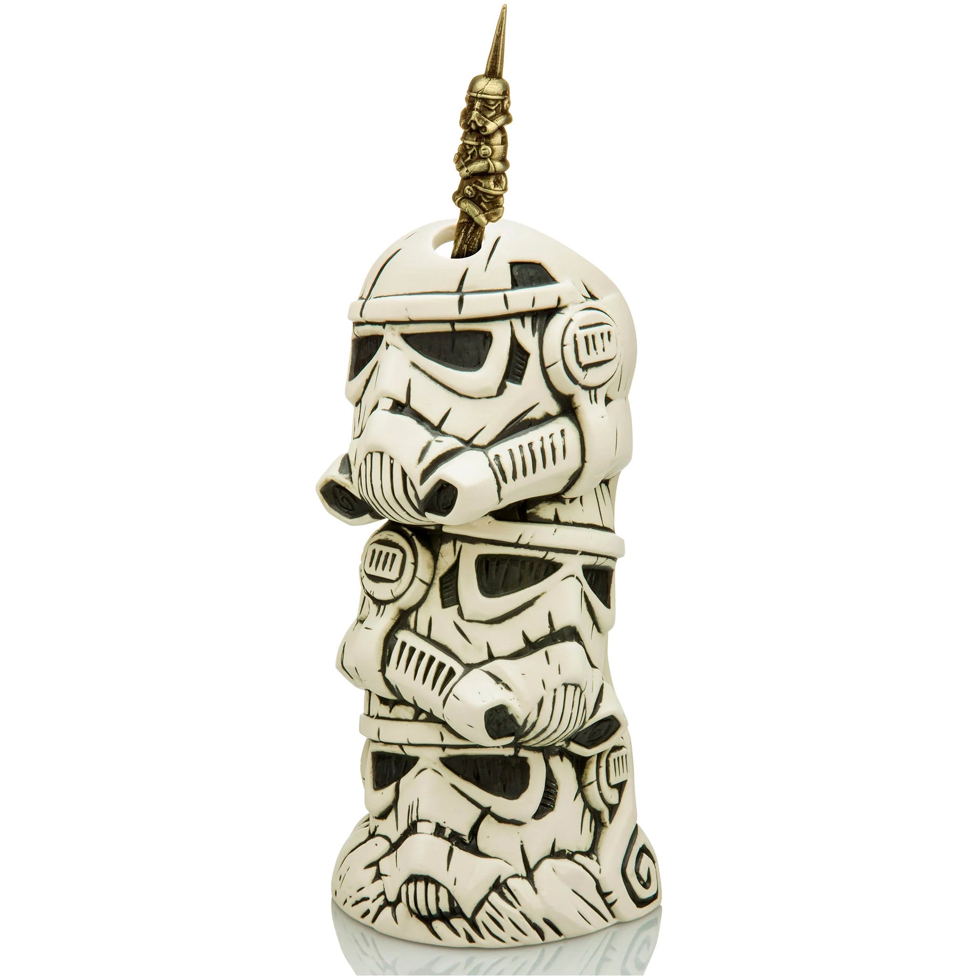 Star Wars Stacked Stormtrooper with Bronze Swizzle Tiki