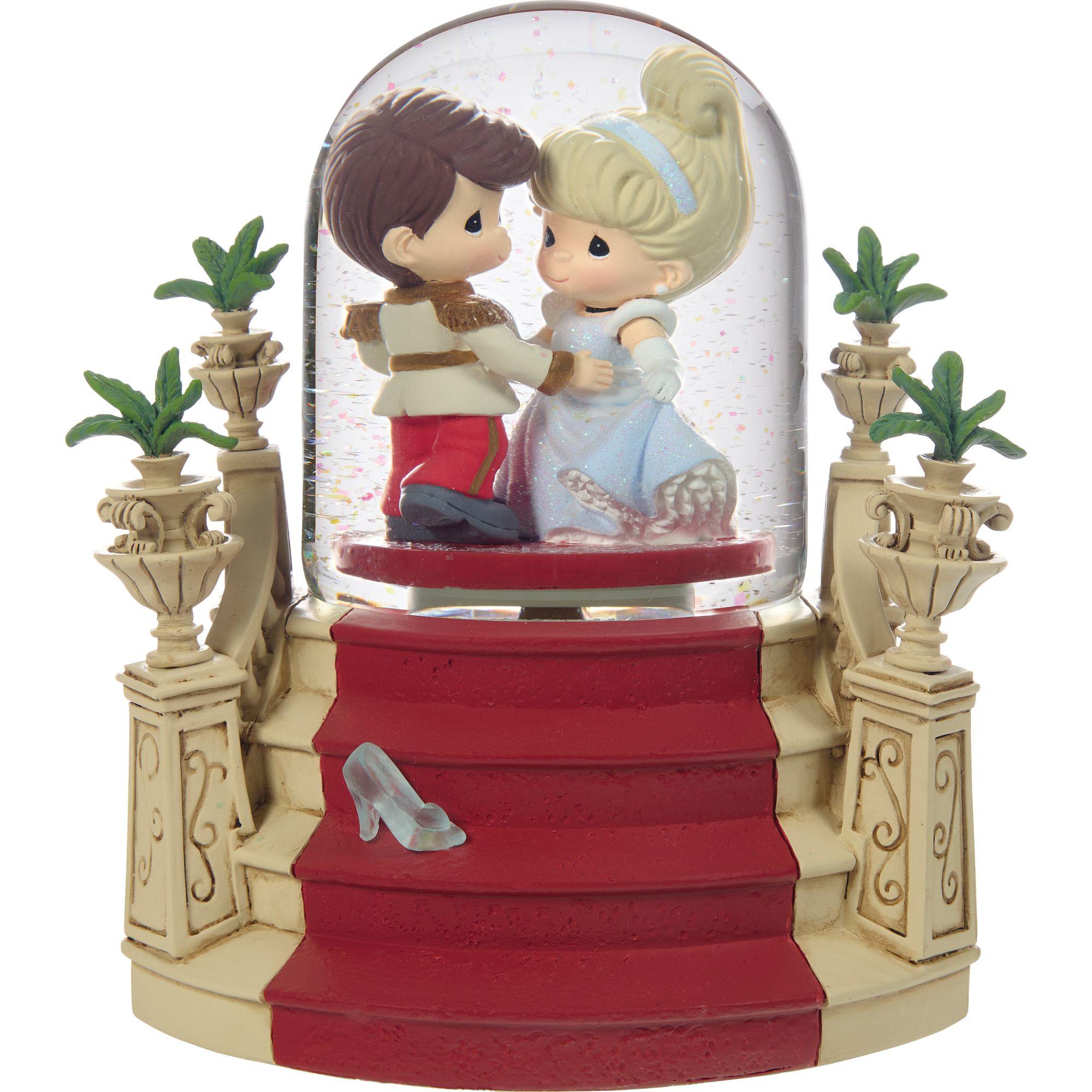 Disney Cinderella Precious Moments Rotating Snow Globe