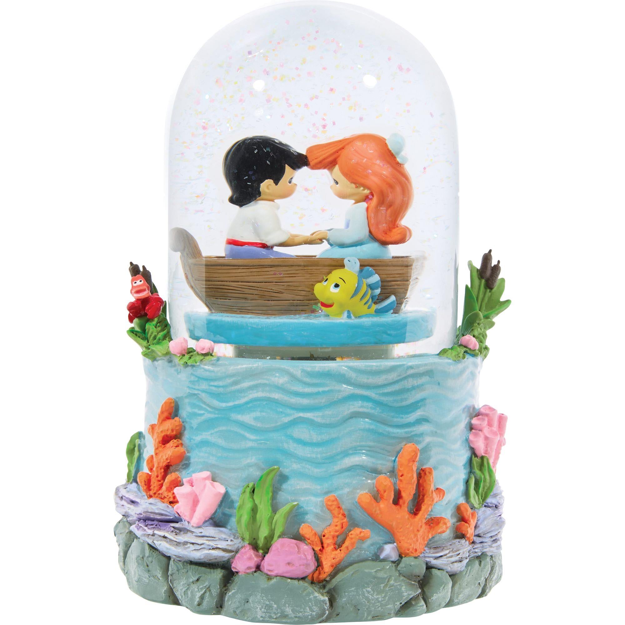 Disney The Little Mermaid Precious Moments Rotating Snow Globe