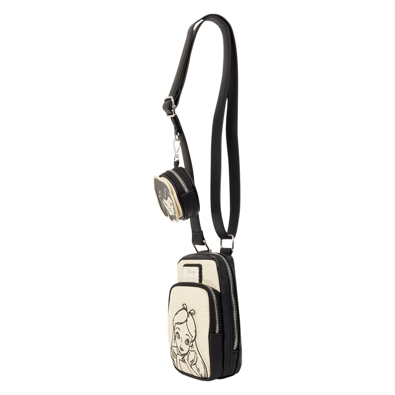 Disney Alice in Wonderland Cell Phone Sling Crossbody Bag with Coin Bag