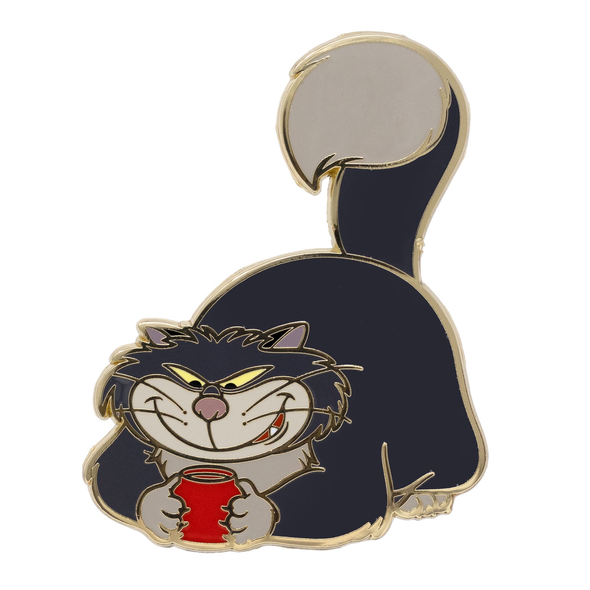 Disney Cinderella Lucifer with Red Cup Collectible Trading Pin