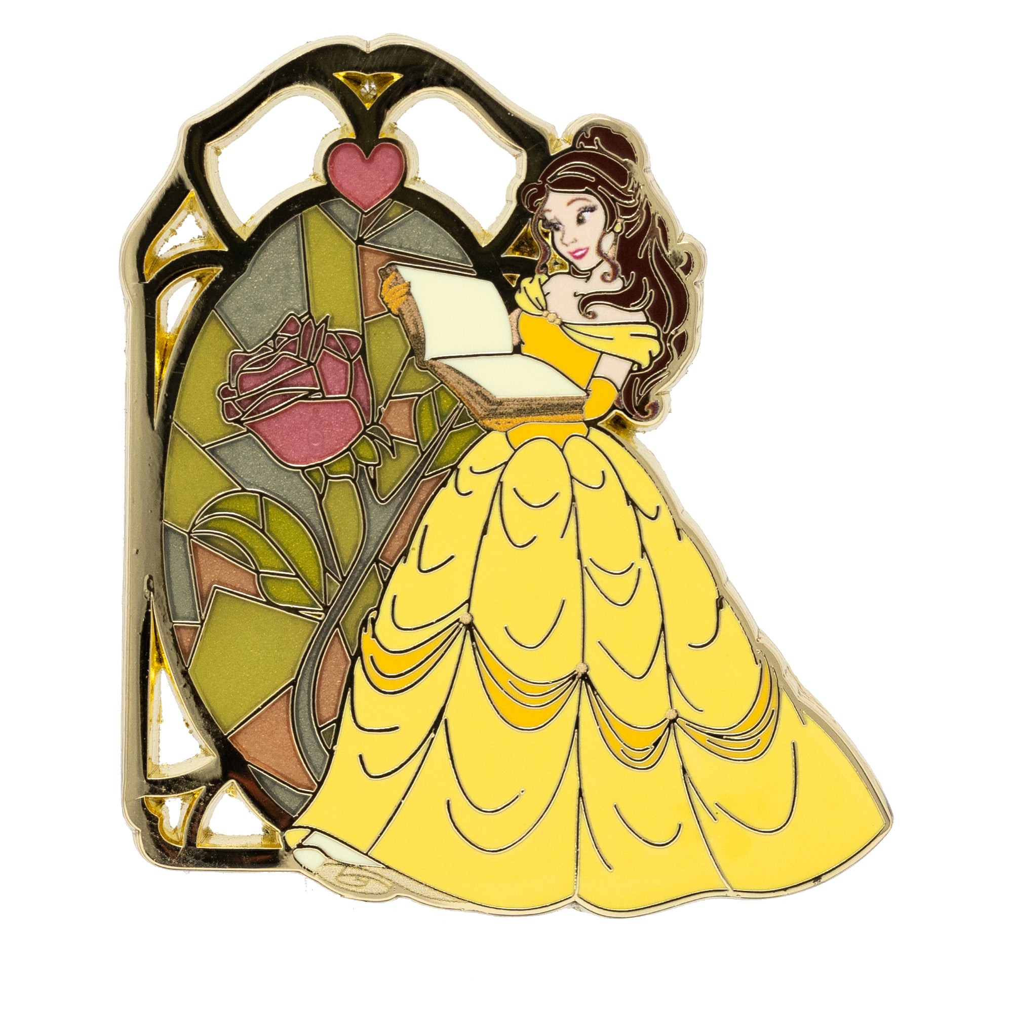 Disney Beauty and the Beast Belle Stained Glass Window Collectible Trading Pin