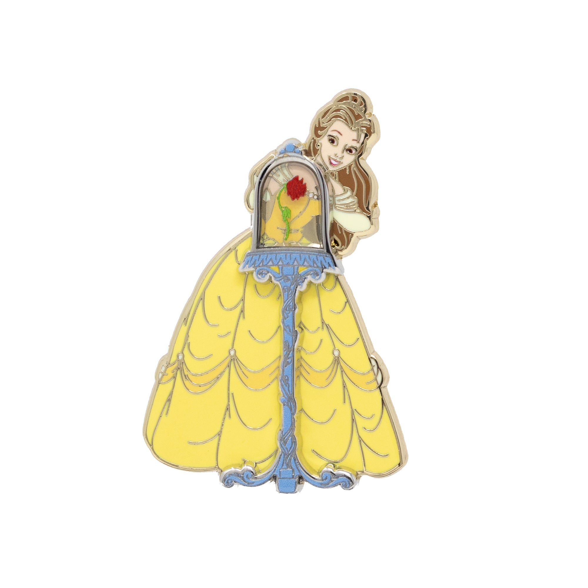 Disney Princess Beauty and the Beast Belle Enchanted Rose Collectible Trading Pin