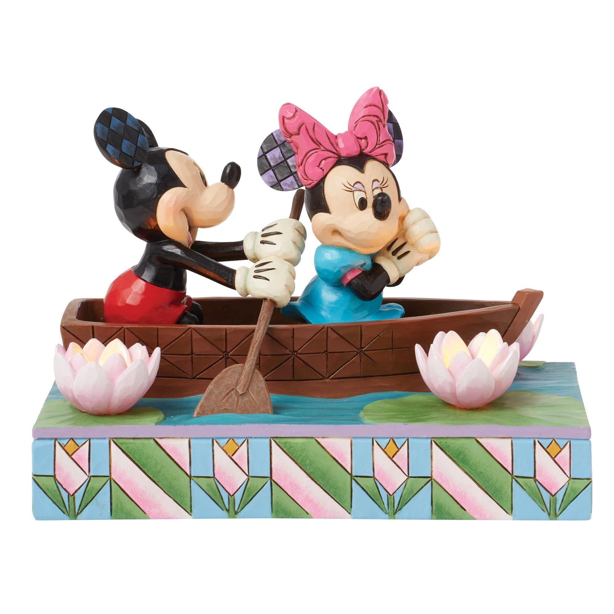Disney Mickey and Minnie Row Boat LED Disney Traditions