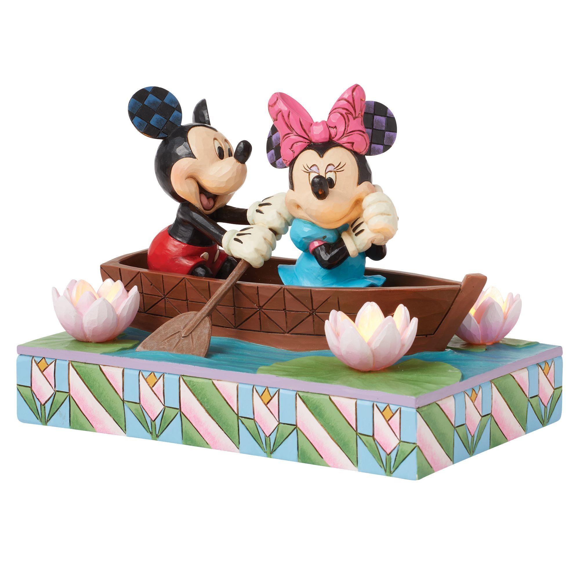 Disney Mickey and Minnie Row Boat LED Disney Traditions