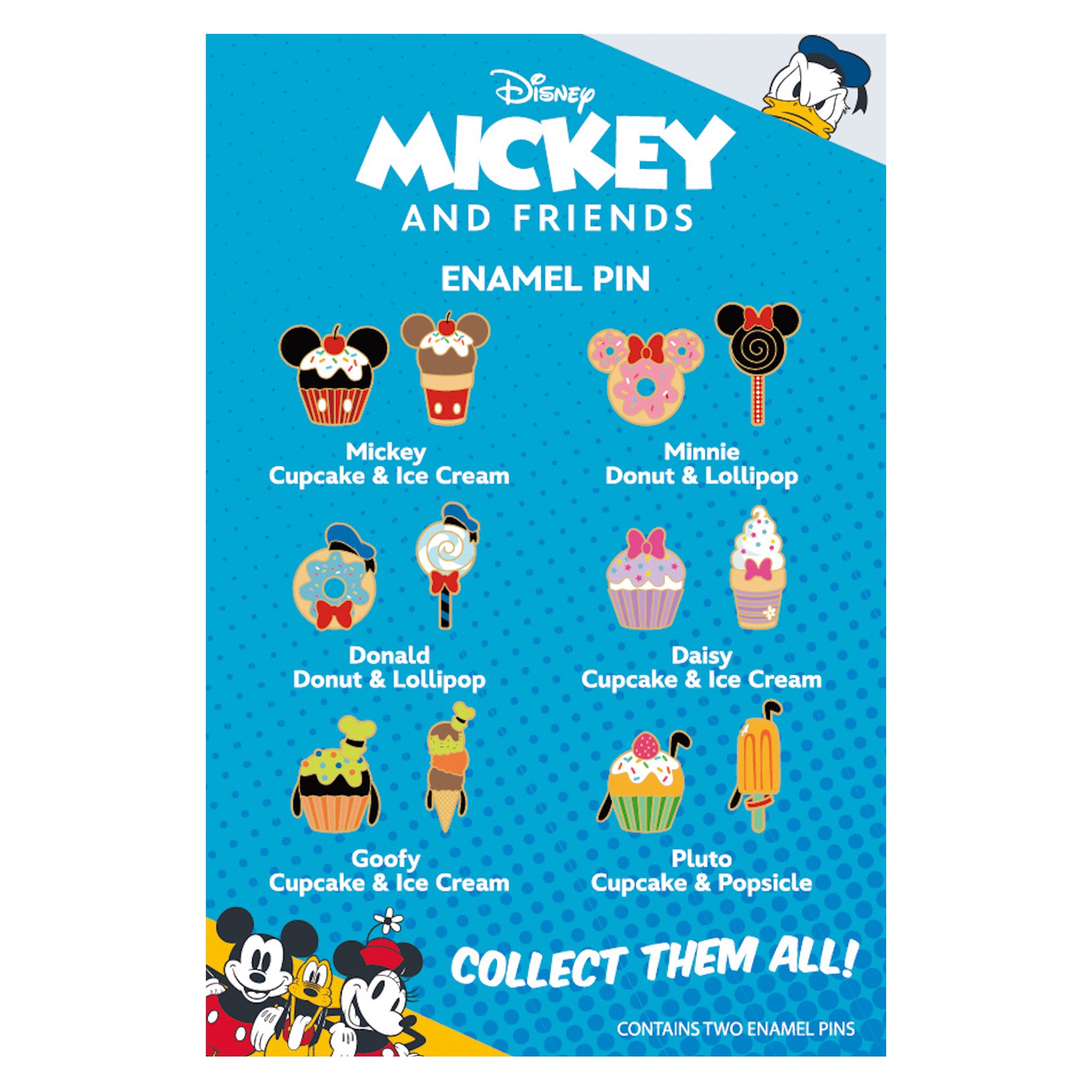 Disney Mickey Mouse and Friends Sweet Treats Micro Mystery Collectible Trading Pin