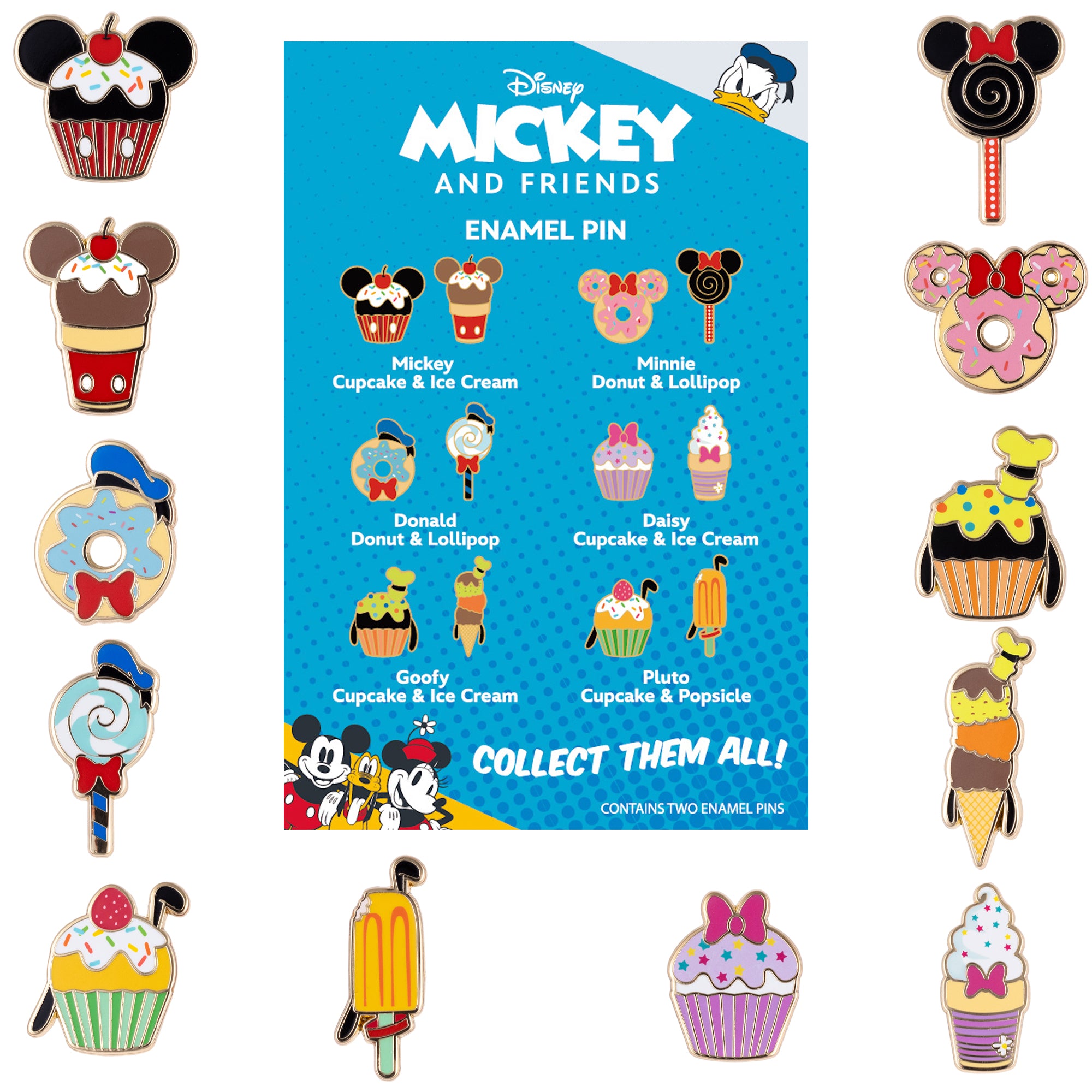 Disney Mickey Mouse and Friends Sweet Treats Micro Mystery Collectible Trading Pin
