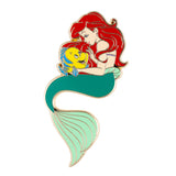 Disney The Little Mermaid Ariel and Flounder Jumbo Collectible Trading Pin