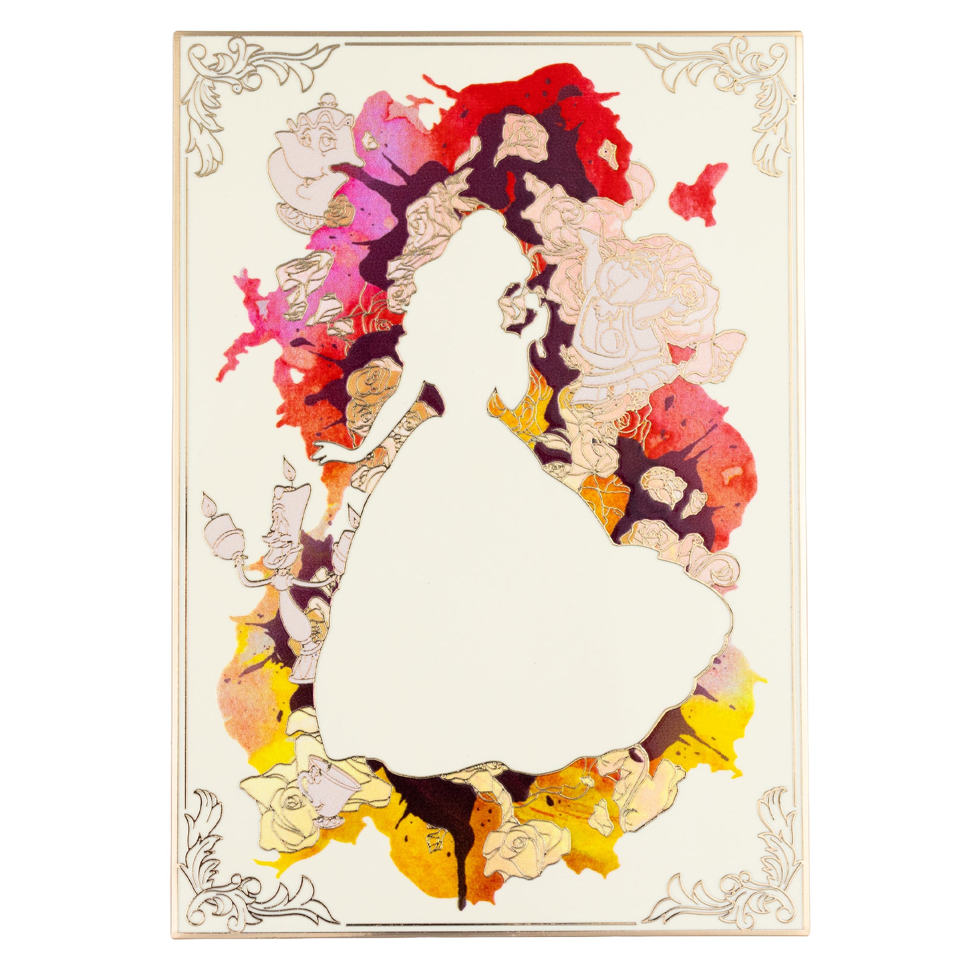 Disney Princess Watercolor Portraits Beauty and the Beast Belle Jumbo Collectible Pin