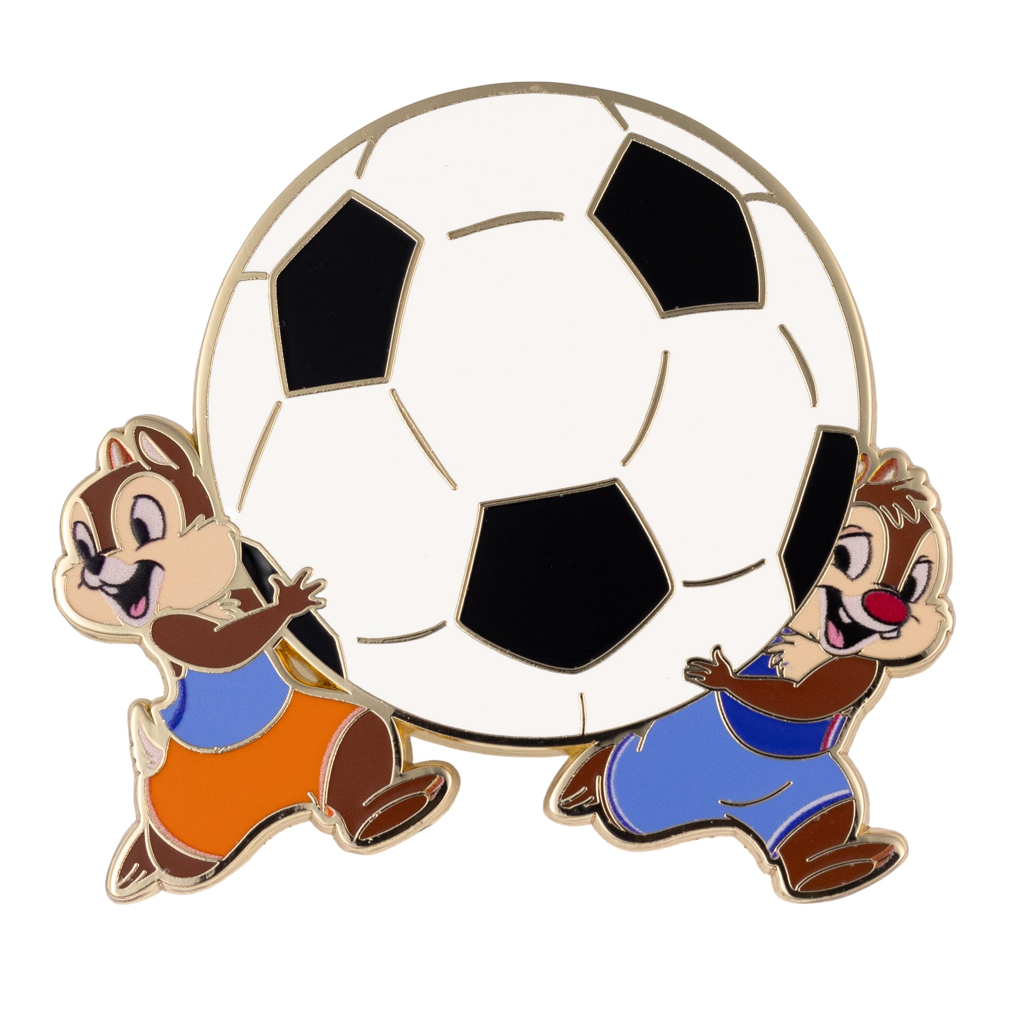 Disney Chip and Dale Soccer Jumbo Collectible Pin