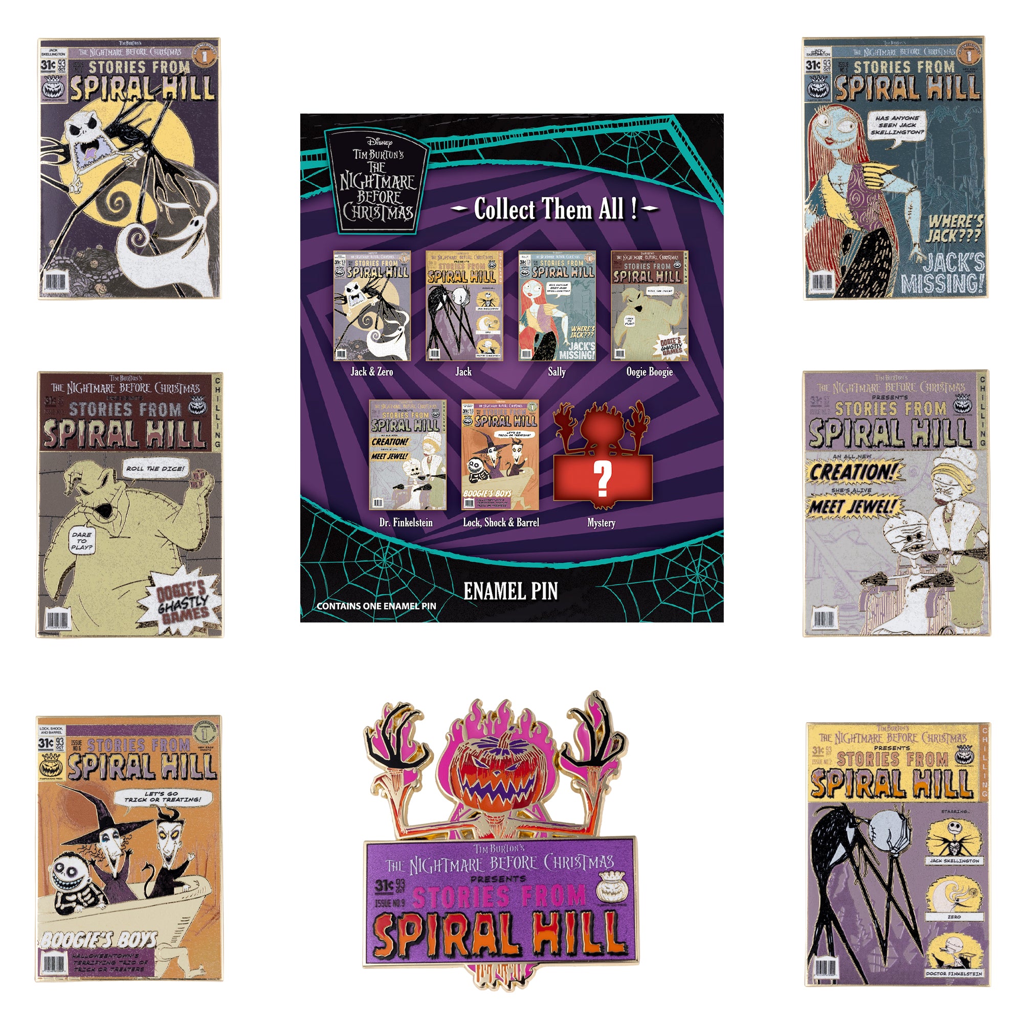 Disney Nightmare Before Christmas Tales From Halloween Town Mystery Jumbo Collectible Pin