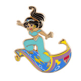 Disney Princess Aladdin Jasmine on Magic Carpet Jumbo Collectible Trading Pin