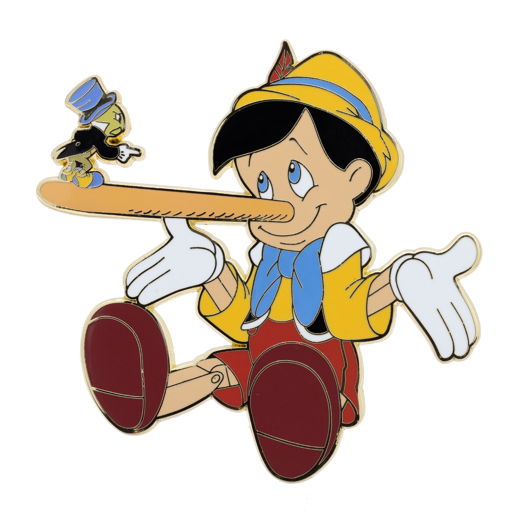 Disney Pinocchio and Jiminy Jumbo Collectible Trading Pin