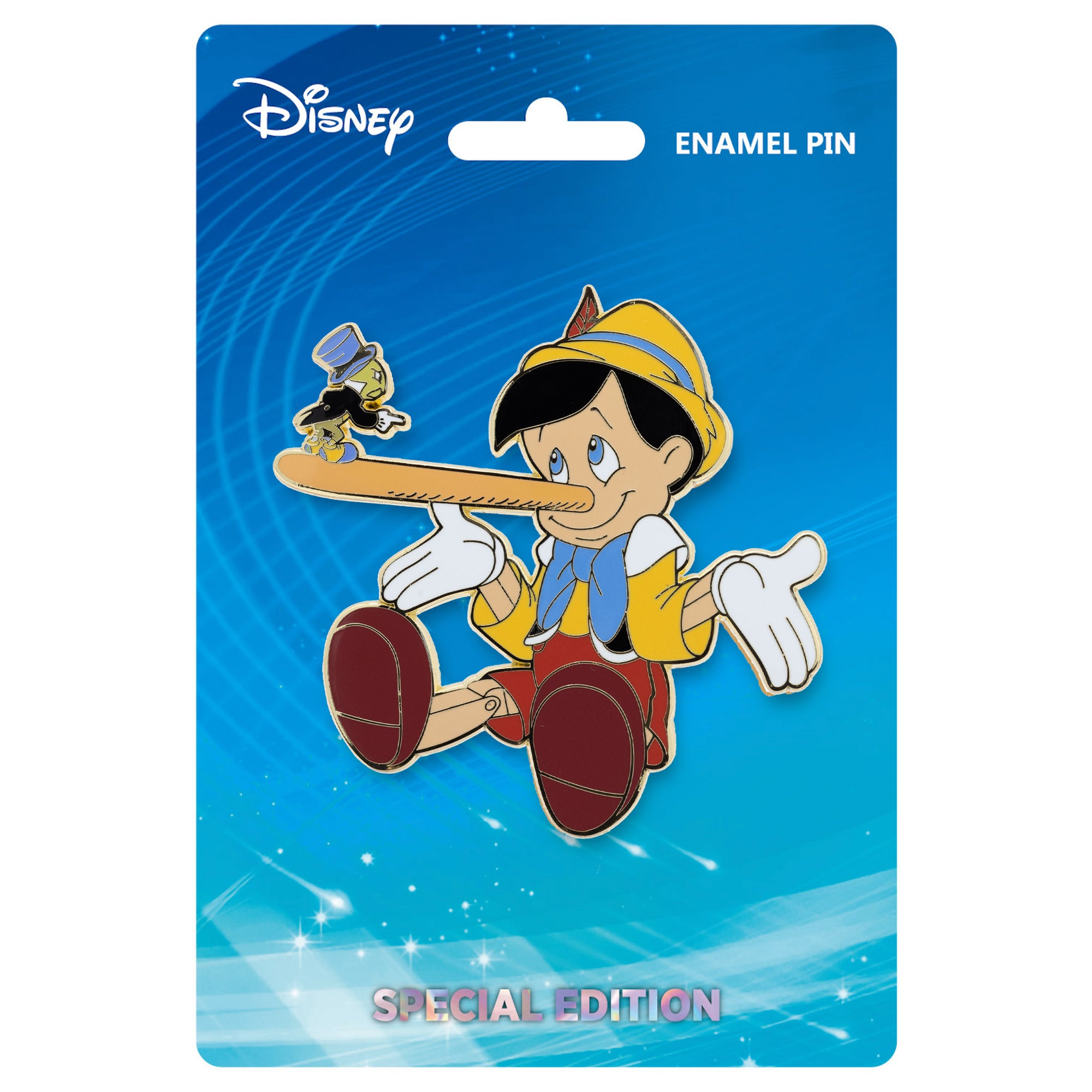 Disney Pinocchio and Jiminy Jumbo Collectible Trading Pin