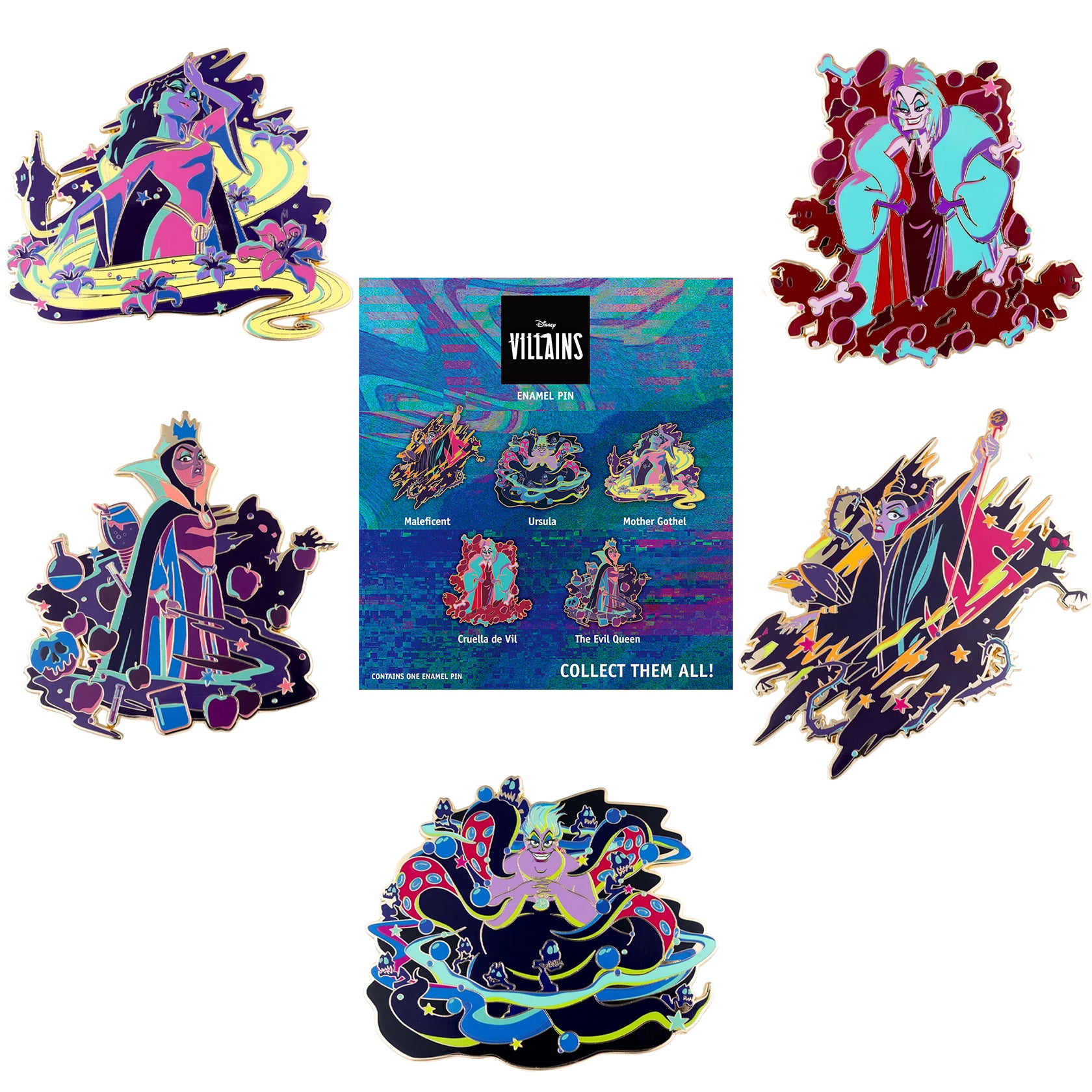 Disney Villains Ultraviolet Magic Mystery Jumbo Collectible Trading Pin
