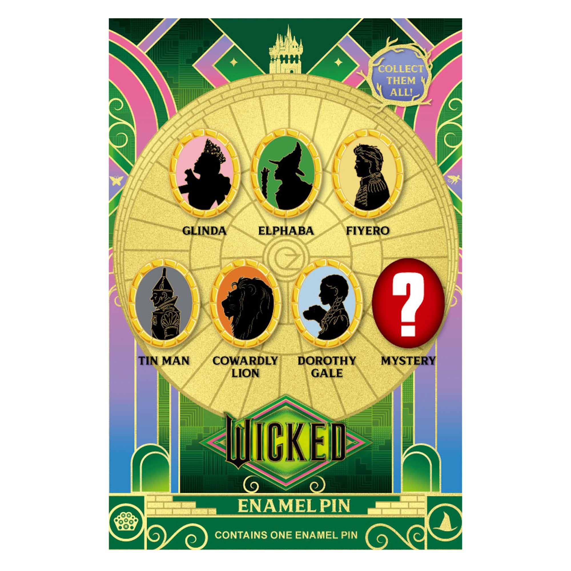 Universal Studios Wicked Yellow Brick Road Cameo Mystery Collectible Trading Pin