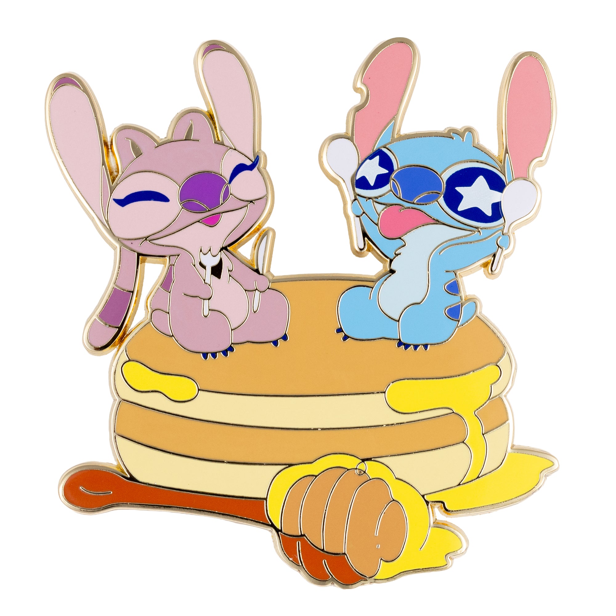 Disney Lilo and Stitch Angel Stitch Pancakes Jumbo Collectible Pin