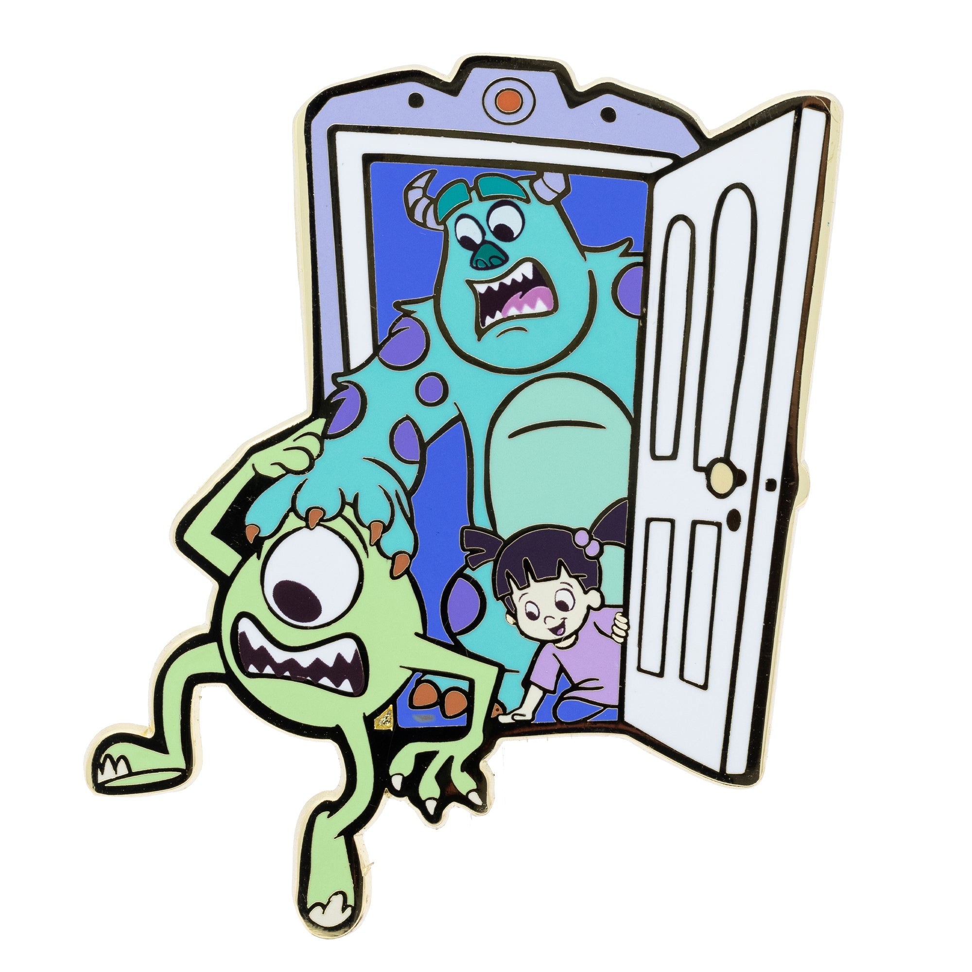 Pixar Monsters Inc Sulley, Mike and Boo Jumbo Collectible Trading Pin