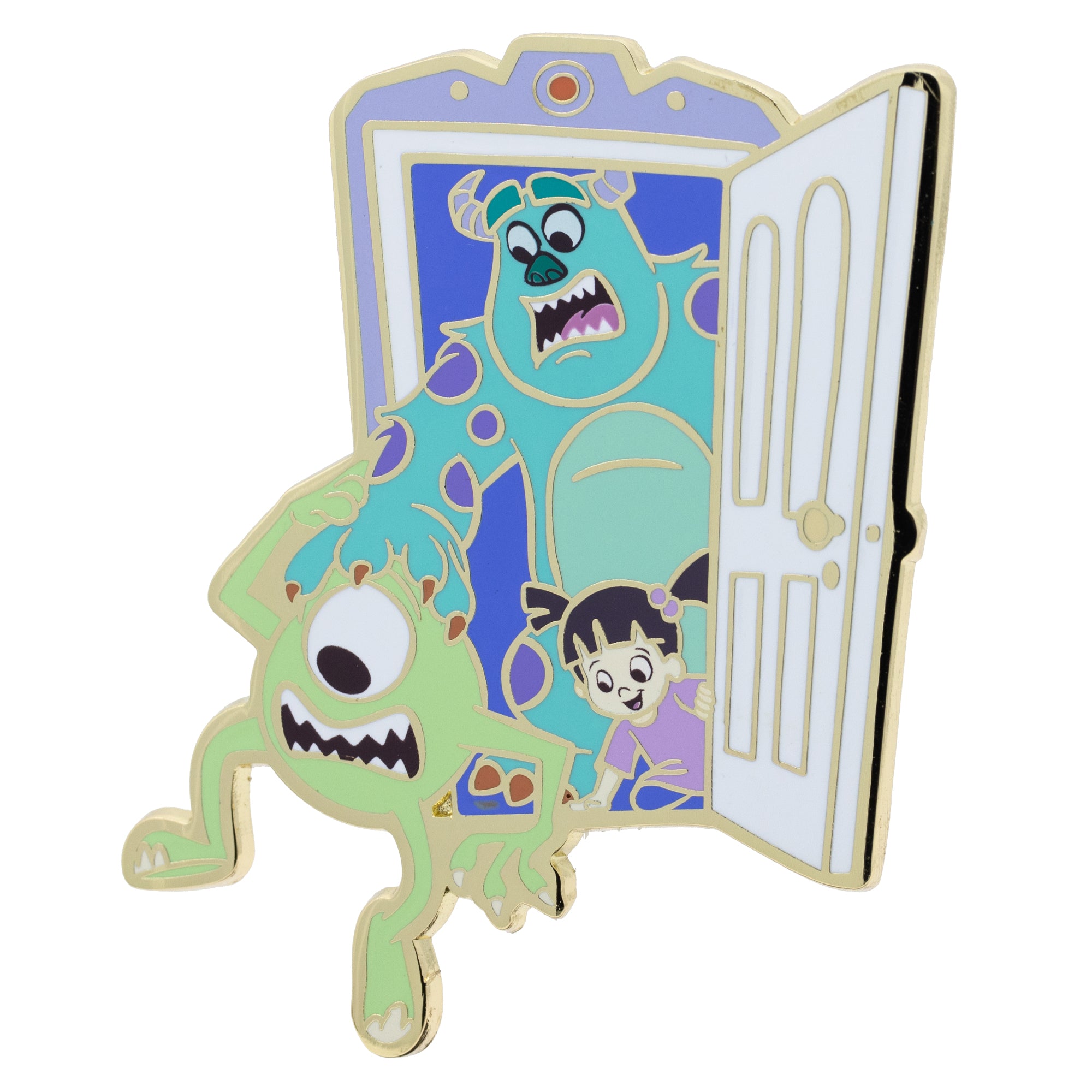 Pixar Monsters Inc Sulley, Mike and Boo Jumbo Collectible Trading Pin