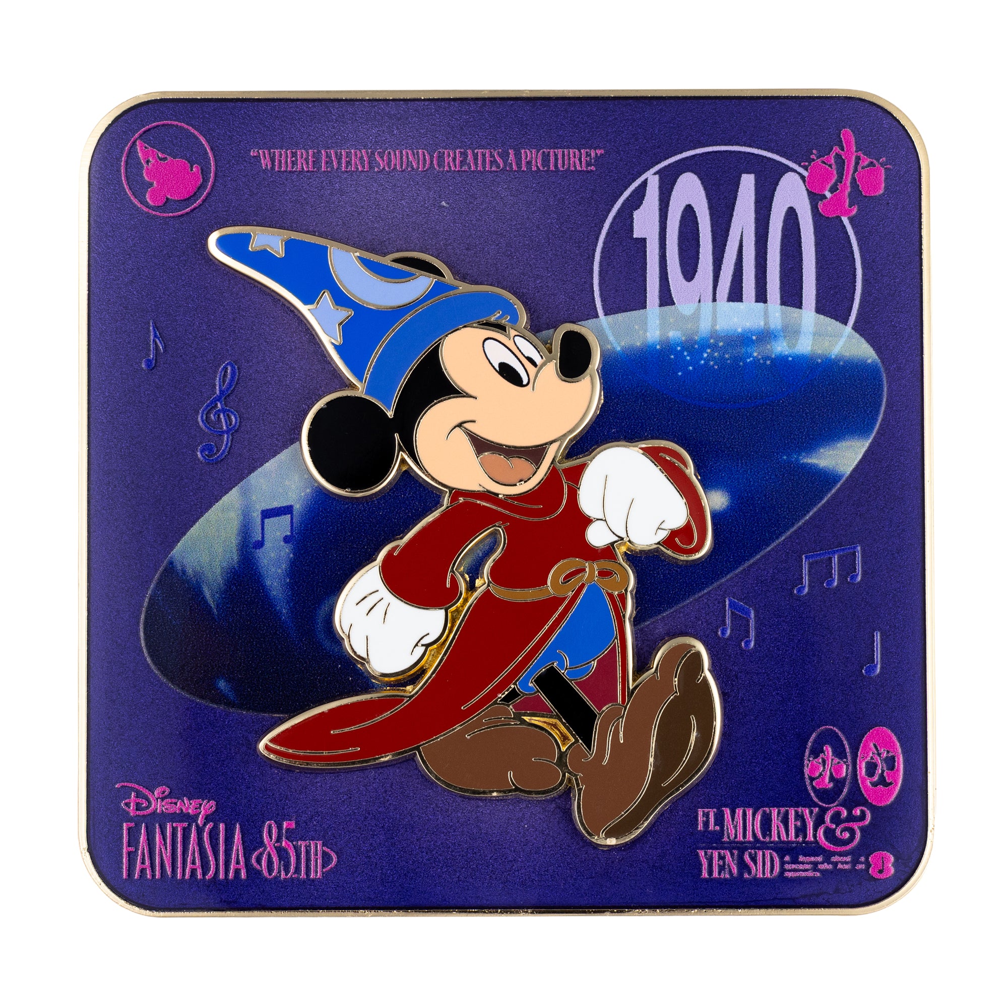 Disney Fantasia 85th Anniversary Sounds and Pictures Jumbo Collectible Trading Pin