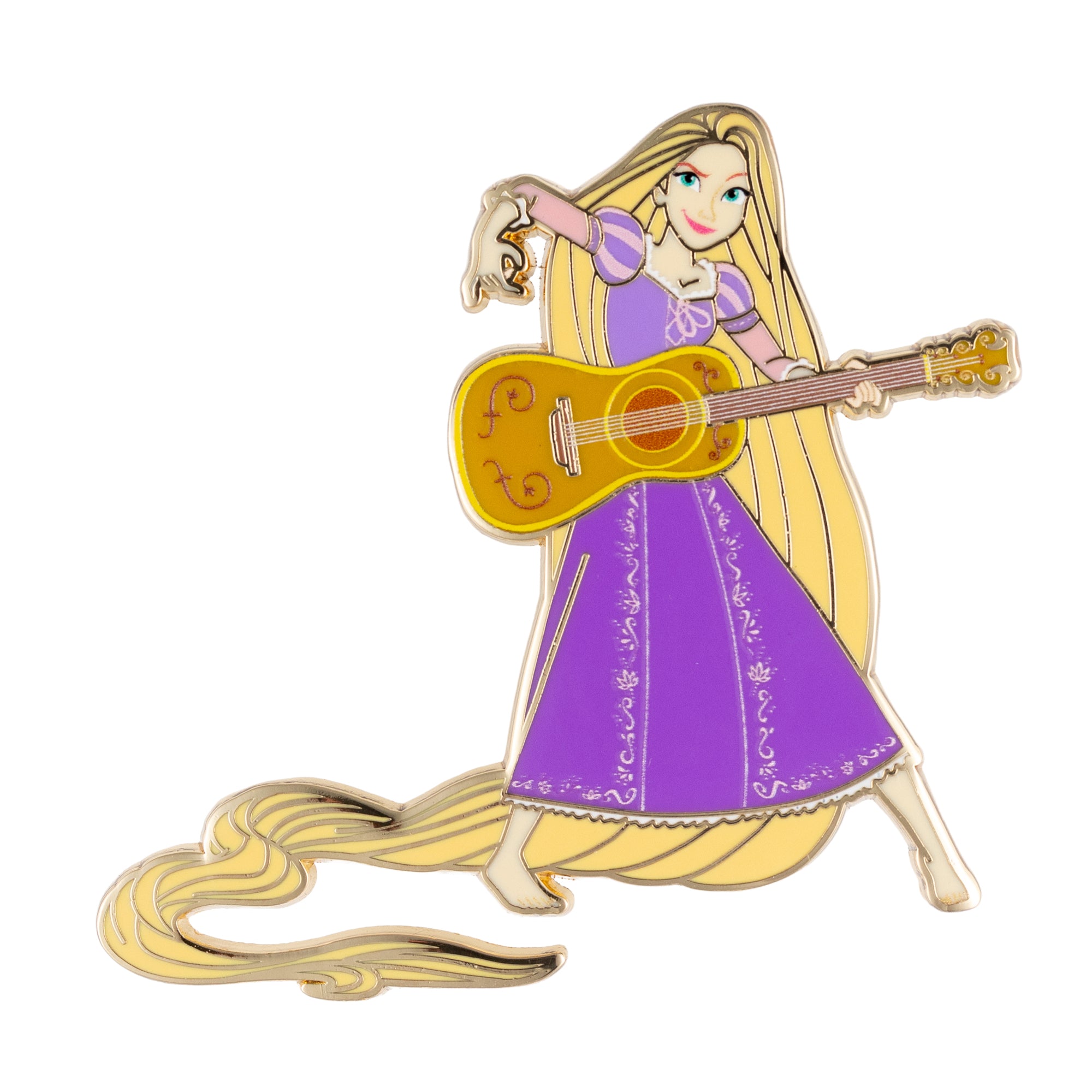 Disney Princess Tangled Rapunzel with Guitar Jumbo Collectible Trading Pin