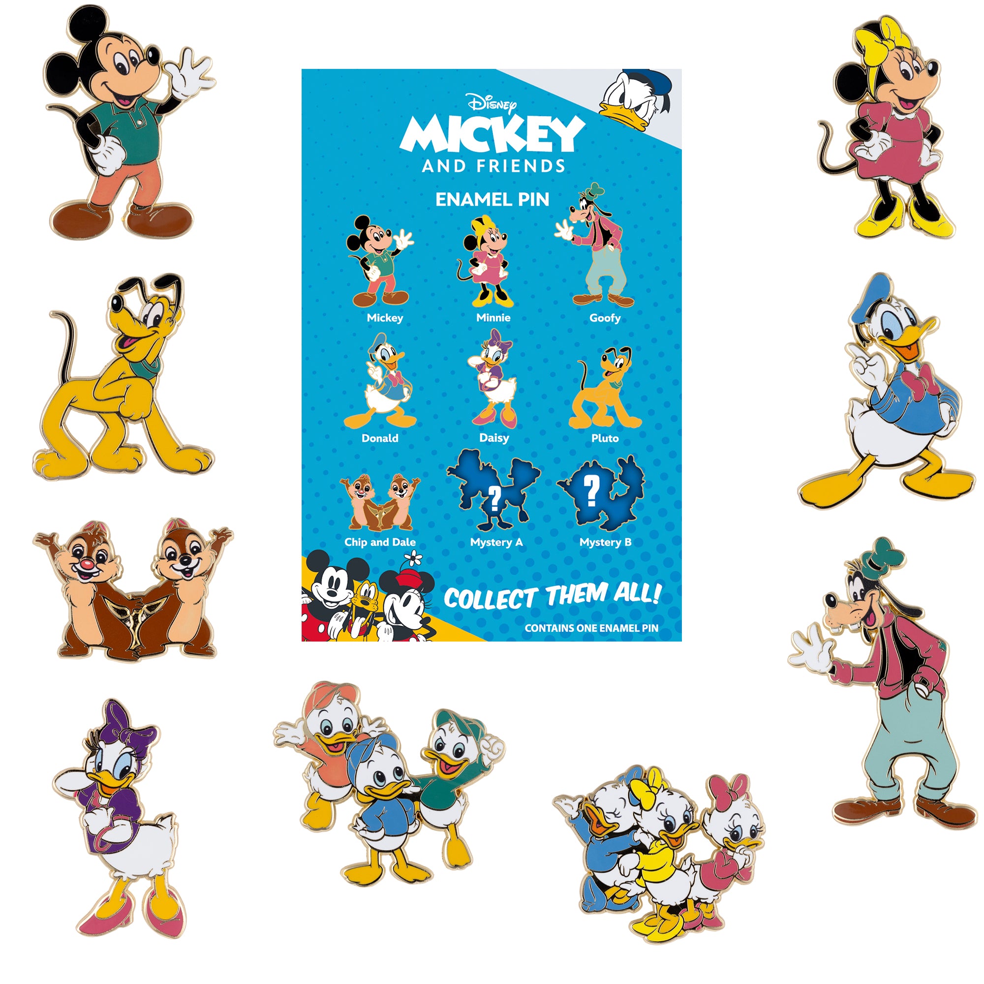 Disney Retro Mickey Mouse and Friends Mystery Jumbo Collectible Trading Pin