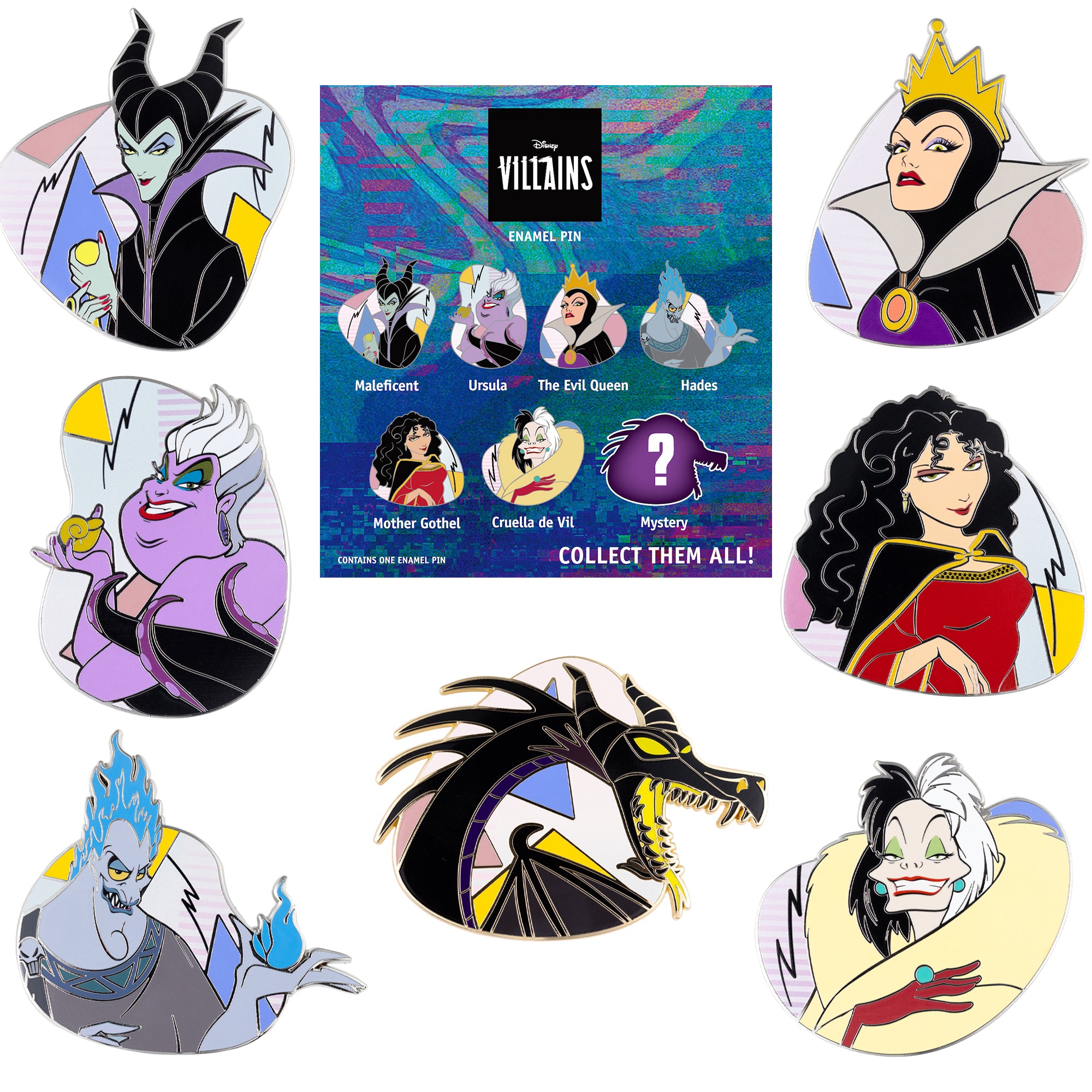 Disney Villains Rewind Mystery Jumbo Collectible Trading Pin