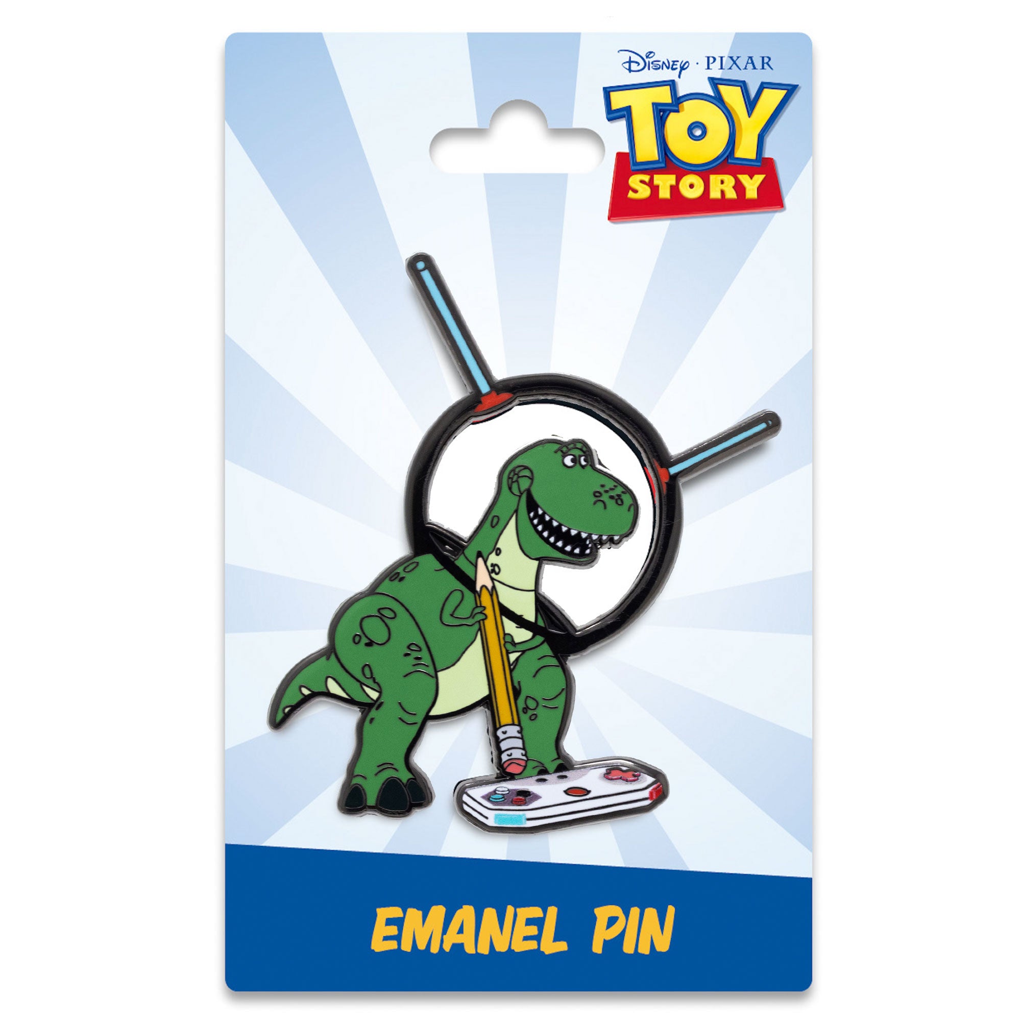 Pixar Toy Story Rex with Gaming Controller Collectible Trading Pin
