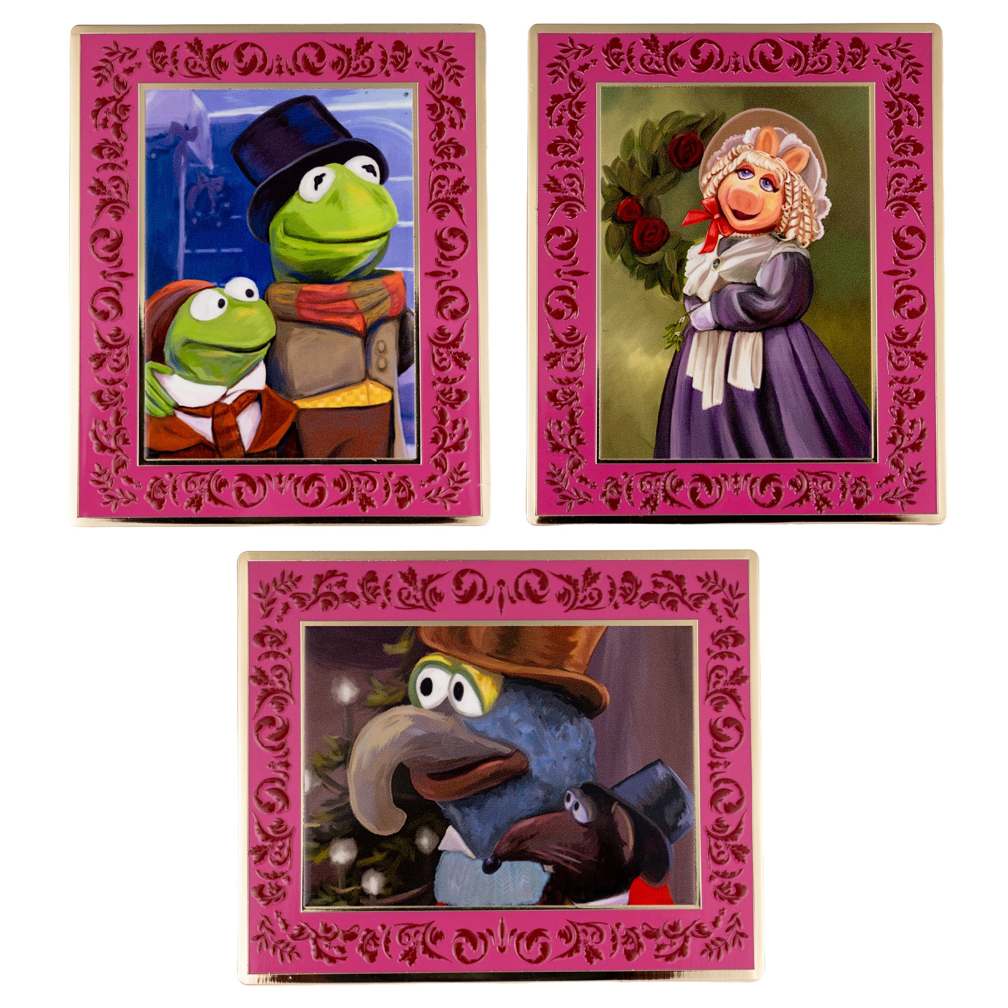 Disney The Muppets Christmas Carol 3 Piece Jumbo Collectible Pin Set