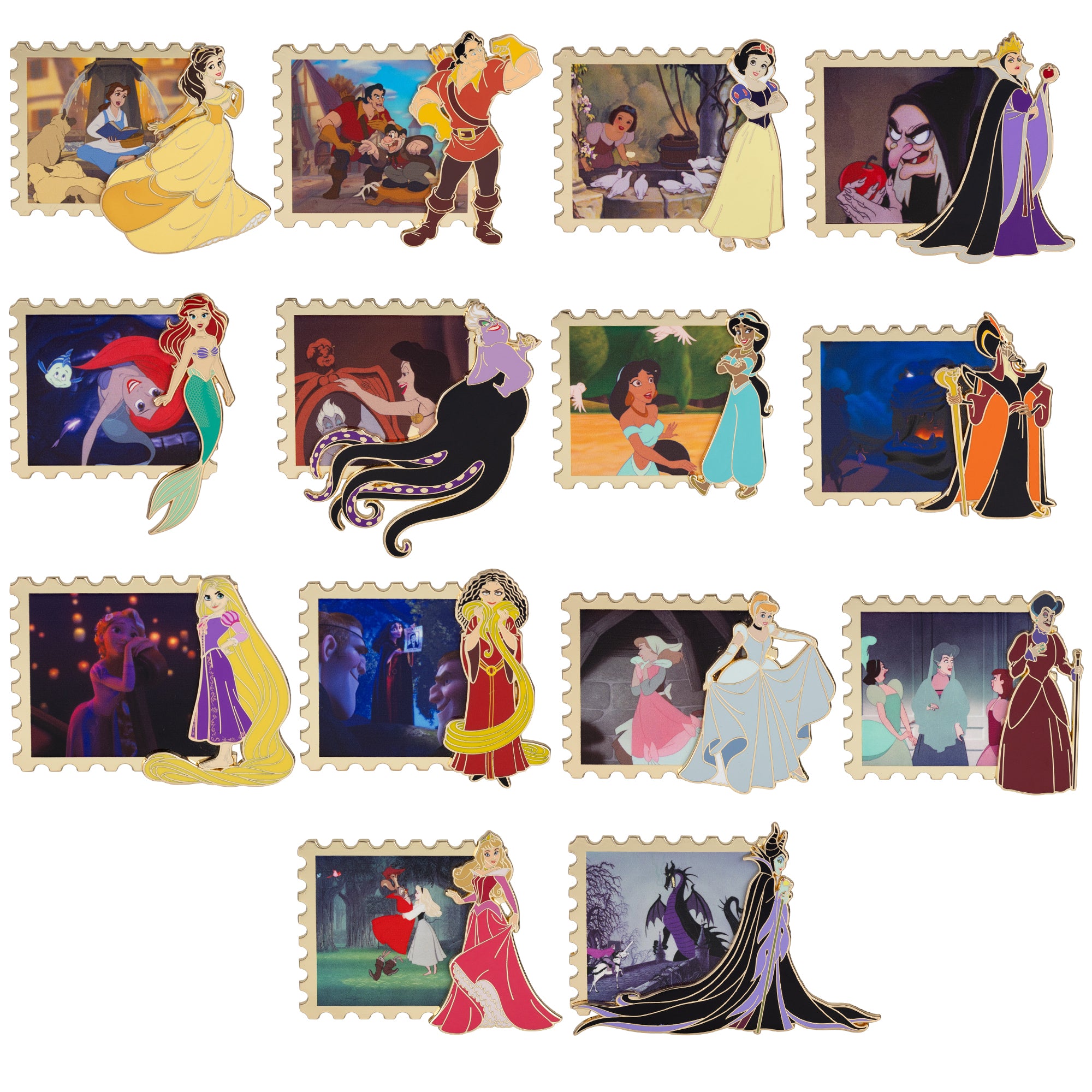 Disney Princess and Villains Legendary Moments Stamps Mystery Jumbo Collectible Pins