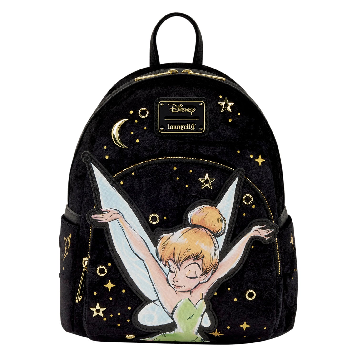 Disney Peter Pan Tinker Bell Pixie Dust Velvet Mini Backpack